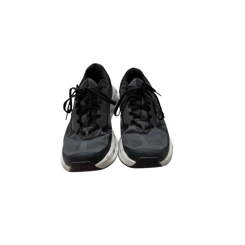 On Mens Eclipse Black Cloudrunner 2 Lace Up Athletic Running Sneakers Size 10.5